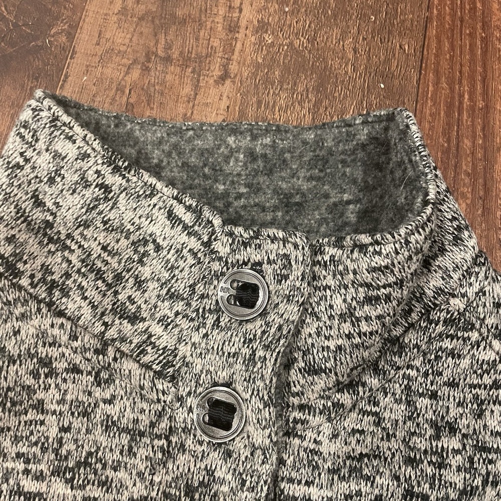 Natural Reflections Women's Sweater Quarter‎ Button Heathered Gray Medium - Picture 4 of 10